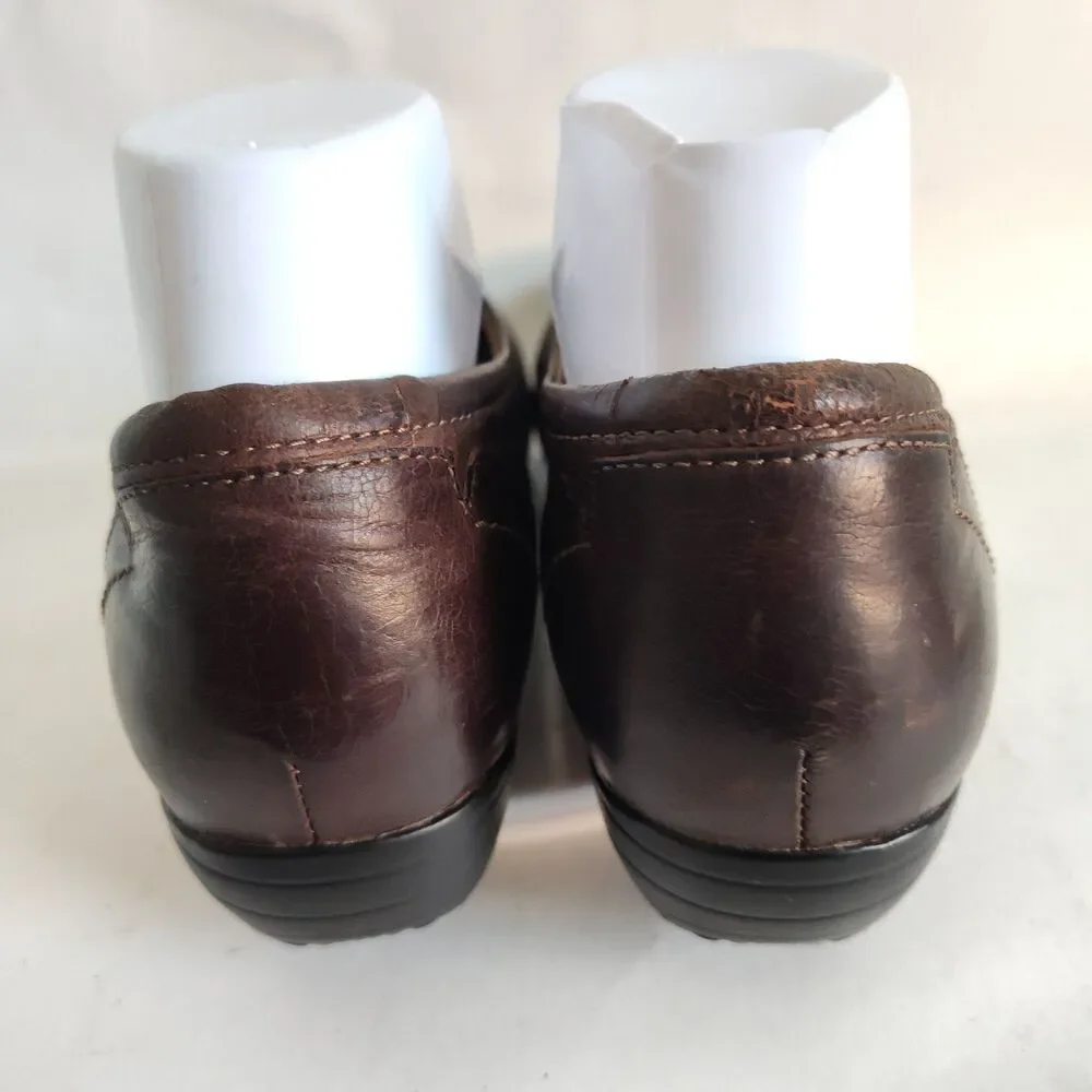 Dansko Franny Leather Brown Arch Support Leather Comfort Work Shoes 7.5 - 8 / 38